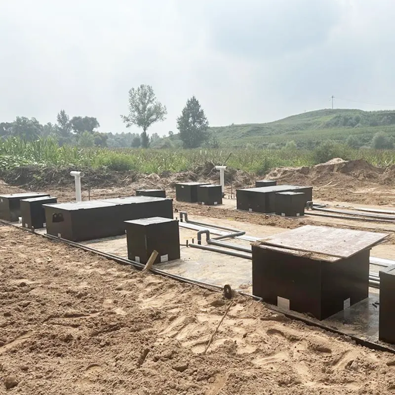 गाडिएको घरेलु ढल ठूला स्तरको केन्द्रीकृत उपचार स्टेशन